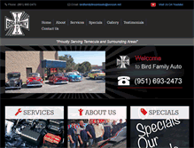 Tablet Screenshot of birdfamilytireandauto.com